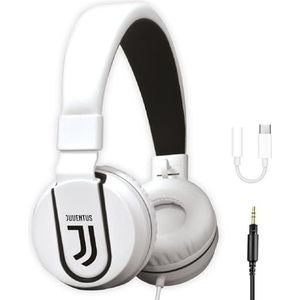 TECHMADE Muts | ON-EAR | met draad | wit/zwart | Juventus Football Team