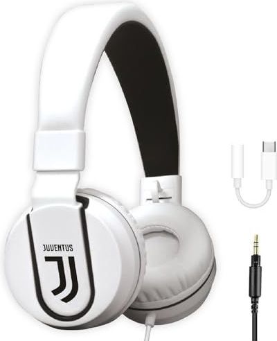 TECHMADE Muts | ON-EAR | met draad | wit/zwart | Juventus Football Team