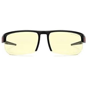 GUNNAR Gaming en computerbril | Model: Torpedo, Montuur Kleur: Onyx, Glas Tint: Amber (Blokkeert 65% Blauw licht & 100% UV) | Gepatenteerde blauw licht filterende glazen | om de ogen te beschermen