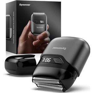 Elektrisch scheerapparaat voor heren: geüpgraded mini-scheermes met LED-display - IPX7 waterdicht nat/droog reisscheerapparaat voor gezichtsscheren, 3 drijvende messen USB type C