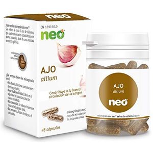 NEO Knoflook Phytogronuli 45 natuurlijke capsules | knoflookui-extract 100 mg | ter ondersteuning van de bloedzuivering | Vrij van allergenen en GMO's | Neem 1 tot 2 capsules per dag | Snelle afgifte