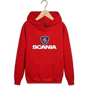 Mannen Sweatshirt Hoodie Voor Scania Print Lange Mouw Trui Casual Sportkleding Met Zakken Hooded Lente Herfst Tops Tieners Gift-red||L