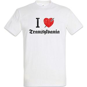 Urban Backwoods I Love Transylvania Heren T-Shirt Wit Maat S