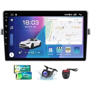 Android 13 QLED Autoradio voor Toyota Verso R20 2009-2018 - Ingebouwde DSP/Carplay/Android Auto - Camera + DVR - 9 inch 2 Din - Stuurbediening - FM RDS DAB Radio - BT 5.0(NF-4)