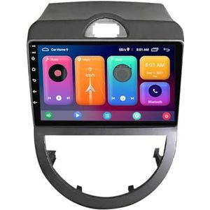 Dubbele DIN Android 14 autoradio voor Kia Soul 2008-2013 9 Duim QLED Touch screen-met Draadloze Carplay Android Auto GPS navigatie 4G WiFi Stuurwielbediening achteruitrijcamera(P3 WIFI 4-Core 2G+32G)