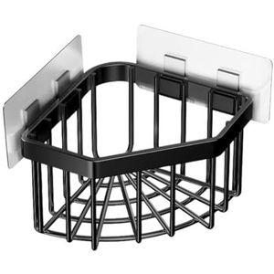 Zeepschotel, Zeeprek, Organized Storage Solution for Kitchen Sink, Stainless Steel Holder, Efficient Drainage(Black)