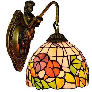 Tuinwandlamp In Moderne Tiffany -Stijl Gebrandschilderd Glas, Slaapkamer, Bar, Allée, Balkon