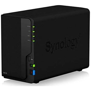 Synology DS218 NAS 24To (2x 12To) IronWolf Zwart DS218/2G/24T-IW
