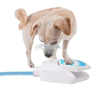 ALL FOR PAWS Outdoor Hond Tuin Fontein Drinkwater Dispenser Hydratatie Poot Geactiveerde Sprinkler Koeling Speelgoed Met Connector en 145CM Slang, Nieuwe Versie