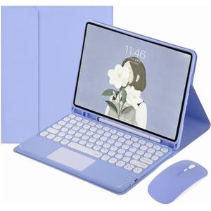 Toetsenbordhoes voor Samsung Galaxy Tab S11 Ultra 14,6"" 2025 (SM-X930/X936B), Magnetisch Afneembaar Draadloos Toetsenbord Met en Bluetooth-muis,Purper