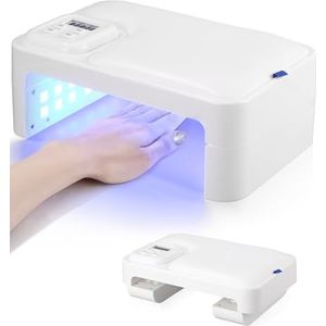 Zounin 180W UV-LEDlamp voor gelnagels, opvouwbaar, draagbaar, professioneel, snel, met 4 timers, nageldroger, lamp met sensor, LCD-display