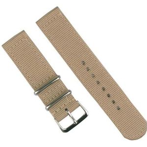 KemEng 18-24mm nylon horlogeband elastische stoffen armband, 22mm, Nylon