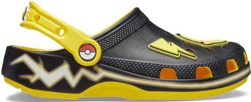 Crocs Unisex-Child Classic Pokemon Clogs, Pikachu, Gengar en Charizard schoenen, Citroen, 4 US Toddler