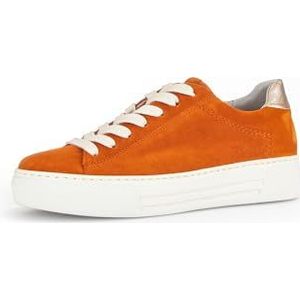 Gabor Low-Top sneakers voor dames, lage schoenen, lichte extra breedte (G), mandarijn poeder 32, 39 EU