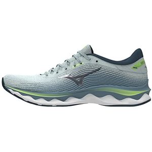 Mizuno Hardloopschoen Wave Sky 5 heren Sneaker,Blauw (Misty Blue Orion Blue Neolime),50 EU