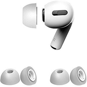 Compatibel met Airpods Pro hoofdtelefoon Tips Memory Foam oortelefoon vervanging in-ear ear tips compatibel met Airpods Pro 2019 hoofdtelefoon oortelefoon tips kussen beschermhoes, groß, Grijs-2 paar