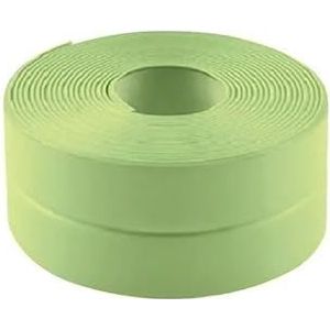1 rol PVC afdichtingstape for badkamer, toilet, keuken kittape, zelfklevende waterdichte muursticker tegen (Color : Green, Size : 2M_3.8CM)