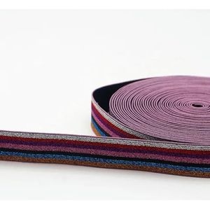 25mm camouflage elastische elastische riem riem elastisch voor kleding bagage kledingaccessoires naaien accessoires ambachten sieraden-gestreept violet-25mm-1m
