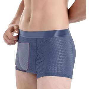 Slip van ijszijde, Ademende gewatteerde boxershort voor heren, Herenondergoed, sexy boxers voor heren, elastische zijden boxers voor heren