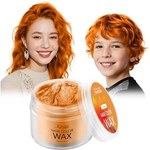 Magic Master Keratin Haarkleurwas, tijdelijk kapsel, crème, instant gekleurde tint voor mannen en vrouwen, party, festival, cosplay (oranje)