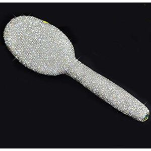 Bestbling Bling glad en ontwarren haarborstel voor vrouwen, meisjes, nat/droog haar masseren (Silver01)