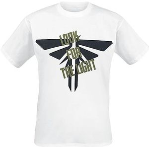 The Last Of Us Fire Fly Design T-shirt voor heren, korte mouwen, wit, maat S