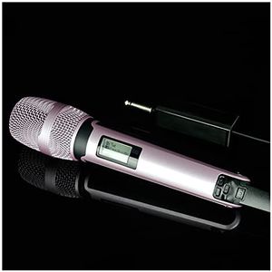 Bureaumicrofoon Draadloze karaoke microfoon dynamisch UHF Home Studio-opname for computer Audio Professional DJ Luidsprekerconferentie voor gaming Podcasting Streaming Opname Voiceove (Color : Purple