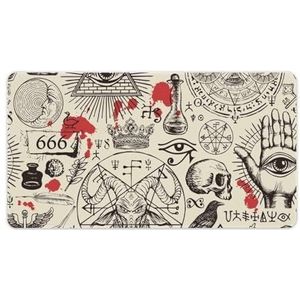 Egypte Thema Occultisme In Retro Stijl Mode Bureau Muismat Antislip Gaming Muismat Accessoires Decor 40X75cm