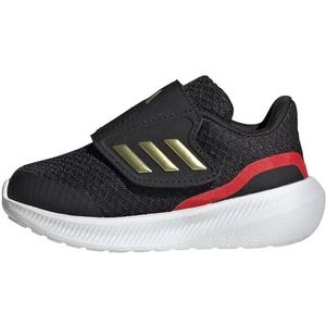 adidas RunFalcon 3.0 Hook-and-Loop Sneakers uniseks-baby, Core Black/Gold Met./Better Scarlet, 24 EU