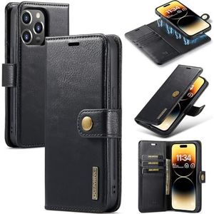 Flip Case Cover Hoesje for iPhone 14 Pro Max, afneembare 2-in-1 portemonnee, leren portemonnee foliohoesje met magnetische sluiting, flipcover met standaard en creditcardvak for iPhone 14 Pro Max Cash