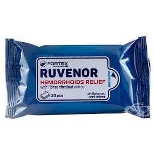 Ruvenor Aambeien Relief. Pack 3 van 20 stuks Natte Doekjes, 60 stuks Alle