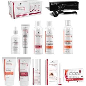 SEBORADIN Maria White Set PRO – Derma roller – Professionele Peeling – Fito Cell Serum – Shampoo x2 – Masker – Wimper- en Wenkbrauwactivator – Revitaliserend Masker – Conditioner – Vitaminen
