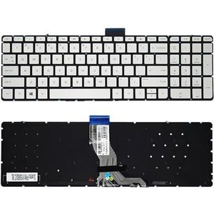 Russisch toetsenbord voor HP Pavilion voor 15-AB -ae -AS 15 voor AW voor AK -BC 15-BK 17-AB voor Envy voor 17-N laptop(US Silvery Backlit)