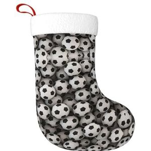 Kfjghhl Voetbal Zee Grote Xmas Kous Sneeuwpop Gedrukt Patroon Sokken Kerst Opknoping Tassen Home Decoraties