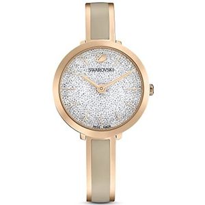 Swarovski Kristallijne Crystal Horloge Collectie, Crystalline Delight - Grijze Rose Tone Finish, Klassiek