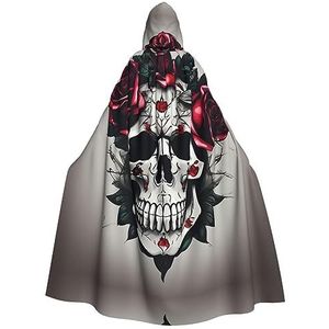 Red Rose Skull Party Decoratie Cape, Vampier Mantel, Voor Vakantie Evenementen En Halloween Serie