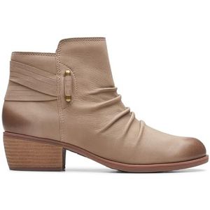 Clarks Charlten Rosa enkellaars voor dames, Donkere Taupe, 41.5 EU