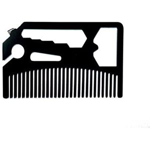 DieffematicSZ kam Beard Comb Styling Comb Stainless Steel Oil Comb (Color : Negro)