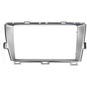 9 inch autoradio-fascia geschikt for Toyota Prius 2010(Lhd frame-silver)
