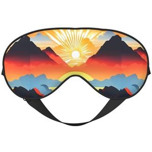 Bright Sunrise Unisex Elastische Verstelbare Gesp Ontwerp Verduisterend Slaap Oogmasker voor Thuis Reizen Yoga Kantoor Nap