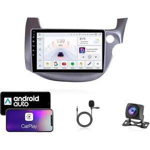 Android 13 Dubbel Din Auto Stereo Touchscreen Auto Stereo Voor Honda FIT JAZZ 2007-2014 Met Bluetooth GPS Navigatie WiFi FM Radio USB/SWC/Plug en Play Ondersteuning Carplay&Android Auto(8 Core 4G+Wifi
