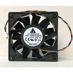 LMNCBVYA High Wind Volume Intelligent Temperature Control Fan - 4500RPM, 190.33CFM, Dual Ball Bearing, Easy Installation FFB1212EHE 12V 3.0A 12038