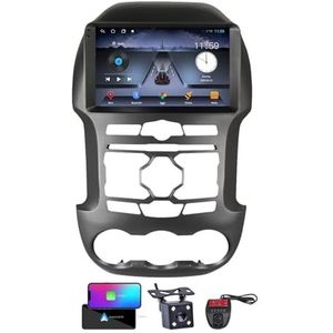 Android 13 Autoradio 9 Duim Touch Display Voor Ford Ranger 3 2011-2015 Met Draadloze Carplay Android Auto/4G WiFi/FM RDS DAB+/BT 5.0/Bediening op het stuur + Camera en DVR(NF-1)