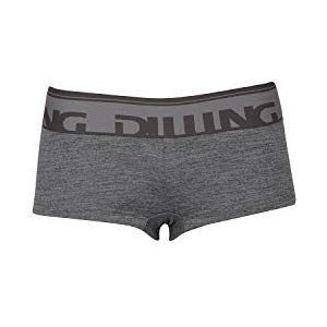 DILLING Dames Hipster Van Exclusieve Biologische Merinowol Donkergrijs Melange 36