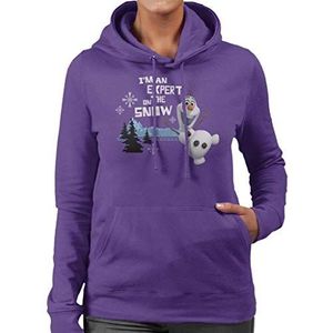 Disney Frozen Olaf Im een expert op de sneeuw vrouwen Hooded Sweatshirt
