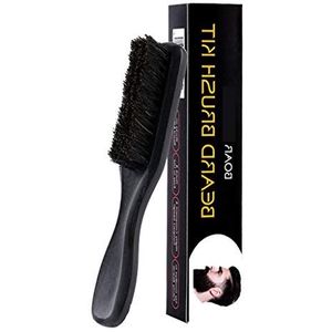 Lange Handvat Baard Borstel Kam Zachte Haren Baard Grooming Borstel Reizen Zwart