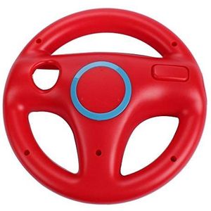 AMEEGO GN-006 Stuurwiel Design Stand Mario Kart Racing Game Stuurwiel Stand Voor Wii Game Controller (ROOD)