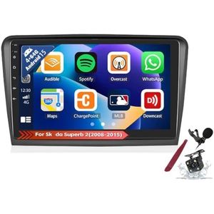 Android 15 Autoradio voor Š-koda Superb 2 (2008-2015) 9 inch 2K touchscreen 2000 * 1200 Android hoofdunit multimediaspeler met Carplay, GPS-navigatie, BT 5G, WiFi, DSP, SWC,Y1