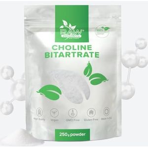 RP Choline Bitartraat Poeder 250 g: Choline Nootropic Veganistisch Supplement 250 mg per portie: Aids Cognitieve Gezondheid: Geproduceerd in ISO gelicenseerde faciliteiten: Non-GMO