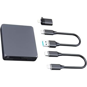 SELVFZ USB 3.2 Kaartlezer Adapter Hoge Snelheid Geheugenkaartlezer Kaartlezer CFA+SD4.0+TF4.0 Geheugenkaart Voor Laptop Hoge Snelheid Kaartlezer